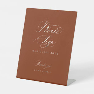 Please Sign Guest Book Wedding Acrylic Pedestal