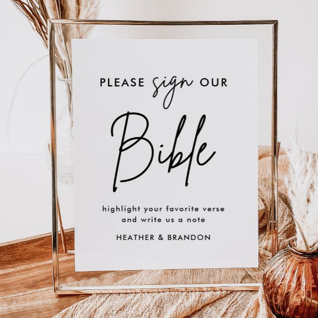 Please Sign Our Bible Wedding Guestbook Sign (Creator Uploaded)