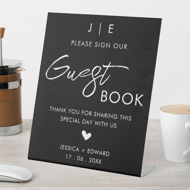 Please Sign Our Guest Book Minimalist Black White (In SItu)