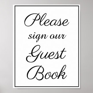 Please sign our guest book sign
