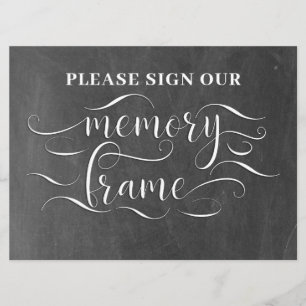 Please Sign Our Memory Frame Wedding Table Card