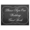 Please Sign Our Wedding Guest Book Chalkboard Sign