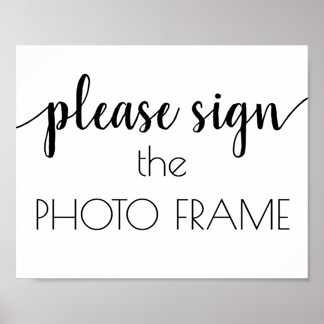 Please Sign the Photo Frame | Script Poster (Front)