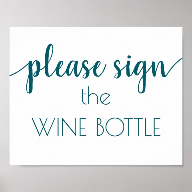 Please Sign the Wine Bottle | Script Poster (Front)