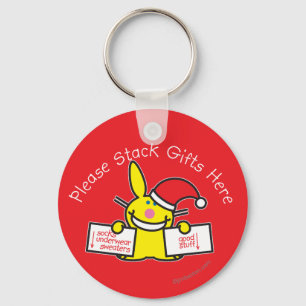 Please Stack Gifts Here Key Ring