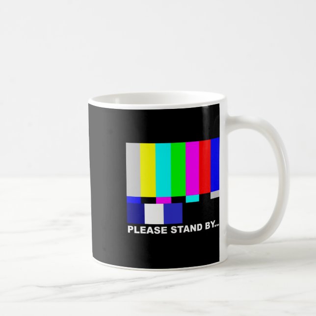 Please Stand By Television Tv Test Pattern Hallowe Coffee Mug (Right)