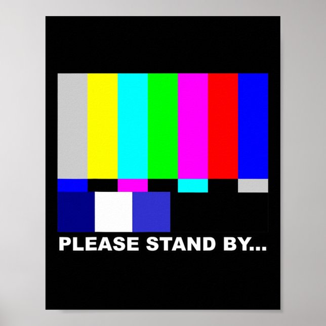 Please Stand By Television Tv Test Pattern Hallowe Poster (Front)