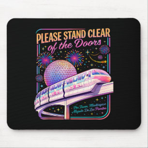 Please stand clear of the doors monorail art Pleas Mouse Pad