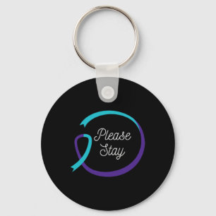 Please Stay Prioritise Mental Health Suicide Aware Key Ring