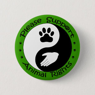 Please Support Animal Rights Button