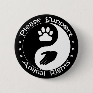 Please Support Animal Rights Button