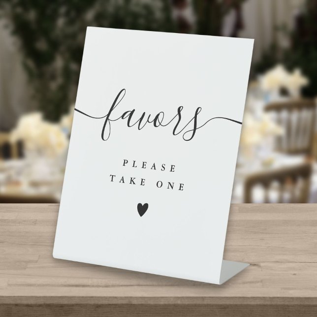 Please Take A Favour Black And White Modern Script Pedestal Sign (Creator Uploaded)
