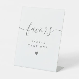 Please Take A Favour Grey Modern Script Pedestal Sign