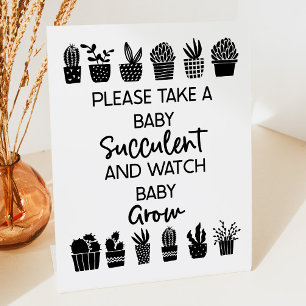 "Please Take A Succulent" Baby Shower Favour Sign
