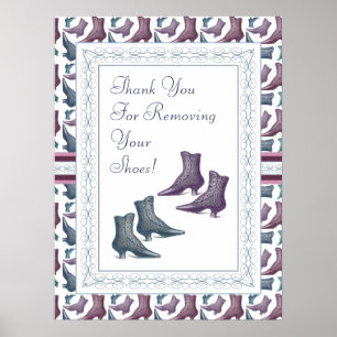 Please Take off Your Shoes Sign