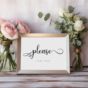 Please take one   Black Simple Favours Wedding Sig
