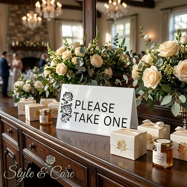 Please Take One Custom Text Table Tent Display (Please Take One Custom Text Table Tent Display)