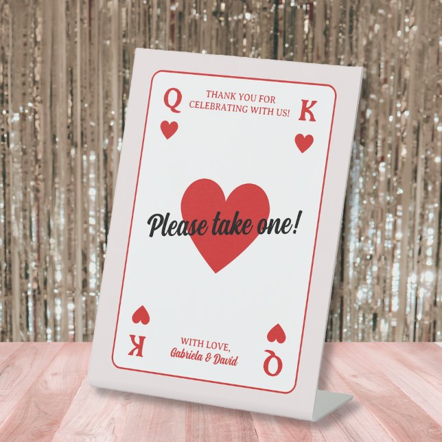 Please Take One Party Favours Couples Shower Pedestal Sign (Please Take One Party Favors Couples Shower Pedestal Sign)