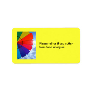 Please tell us if you suffer from food allergies. label