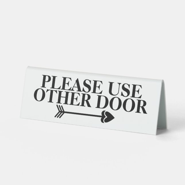 Please use other door arrow pointing DIY logo (Front)