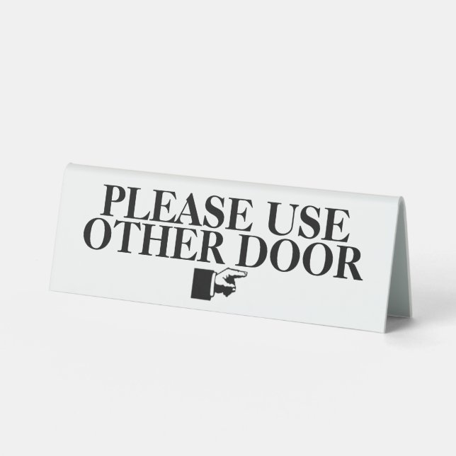 Please use other door finger pointing DIY logo (Front)