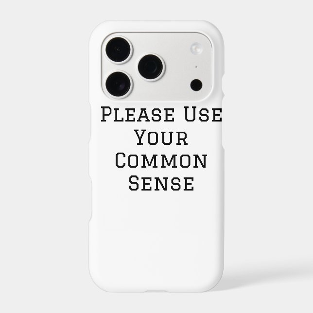 Please Use Your Common Sense (Back)