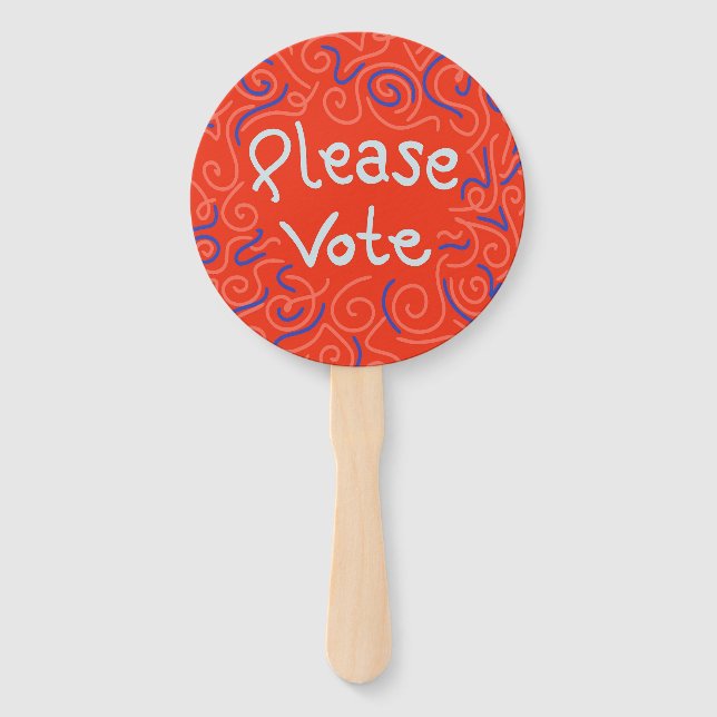 Please Vote Hand Fan (Front)