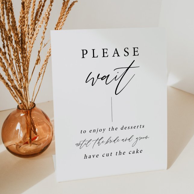 Please Wait Elegant Wedding Dessert Table Sign  (Creator Uploaded)