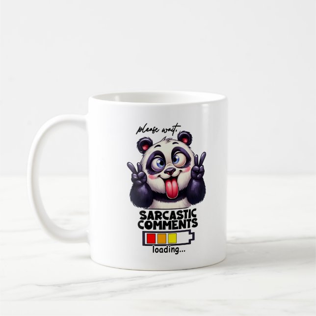 Please Wait Sarcastic Comments Loading Typography  Coffee Mug (Left)