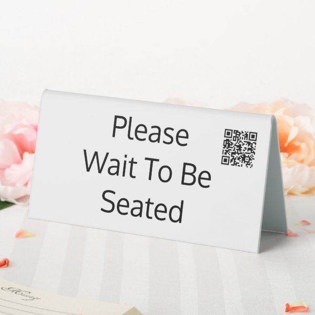 Please Wait To Be Seated QR Code White (In SItu (Wedding))