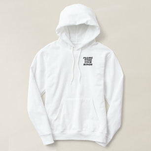 Please wash your hands pocket placement hoodie