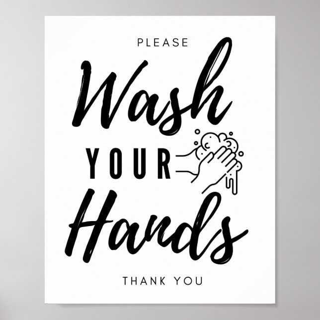 Please Wash Your Hands Poster (Front)