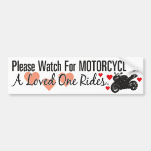 Please Watch For Motorcycles - Sportbike Bumper Sticker