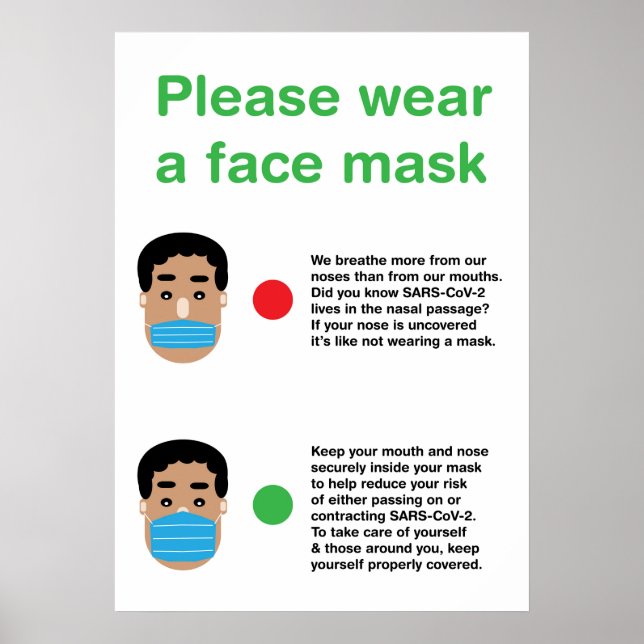 Please wear a mask poster (Front)