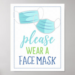 Please wear a mask poster