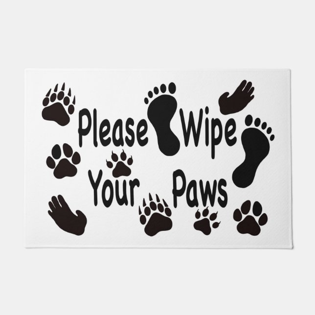 Please Wipe Your Paws Doormat (Front)