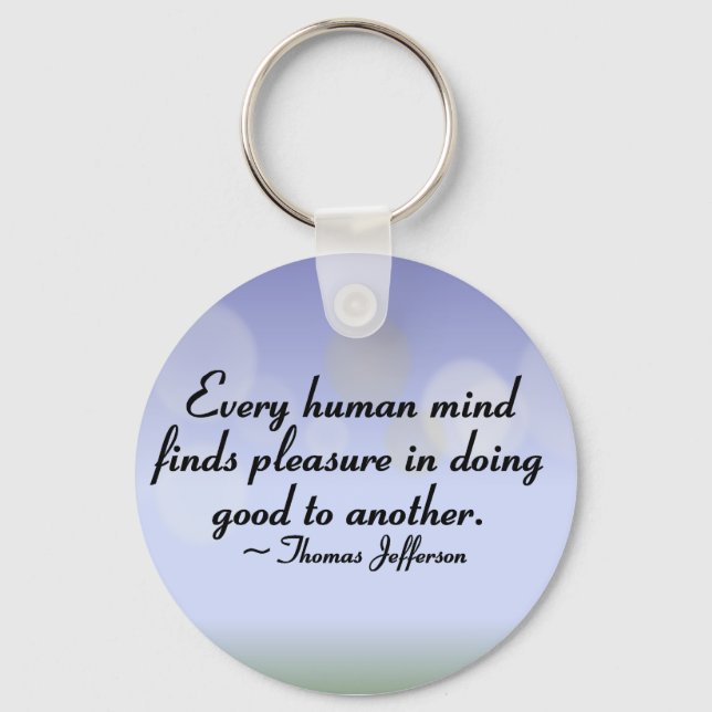 Pleasure of doing good for another key ring (Front)