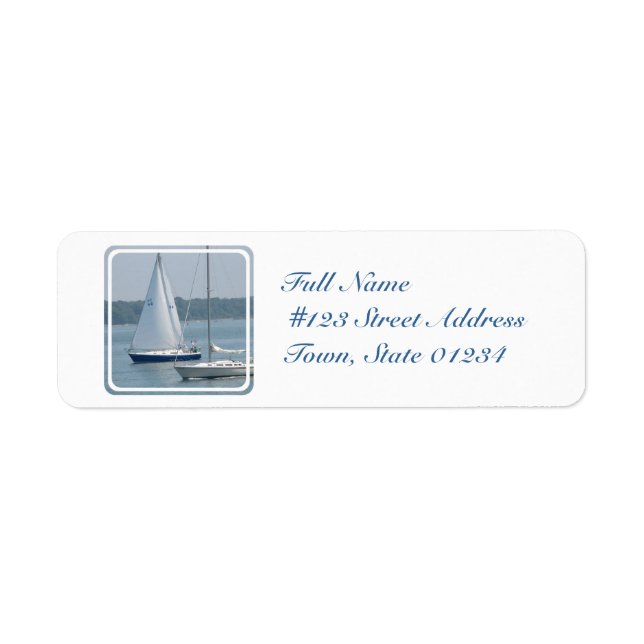 Pleasure Sail Return Address Mailing Label (Front)