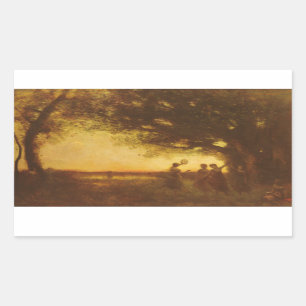 Pleasures of the Evening Rectangular Sticker