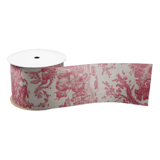 Pleasures of the Farm 18th C Toile Ribbon Satin Ribbon