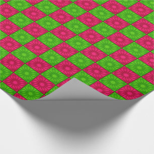 Pleated Corners, Pink-Neon Gift Wrapping Paper