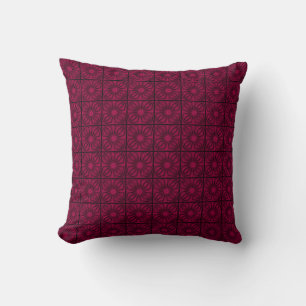 Pleated Corners, Plum-Square Throw Pillow