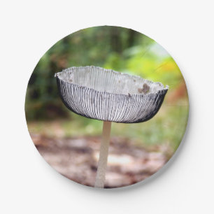 Pleated Inkcap Mushroom Paper Plates
