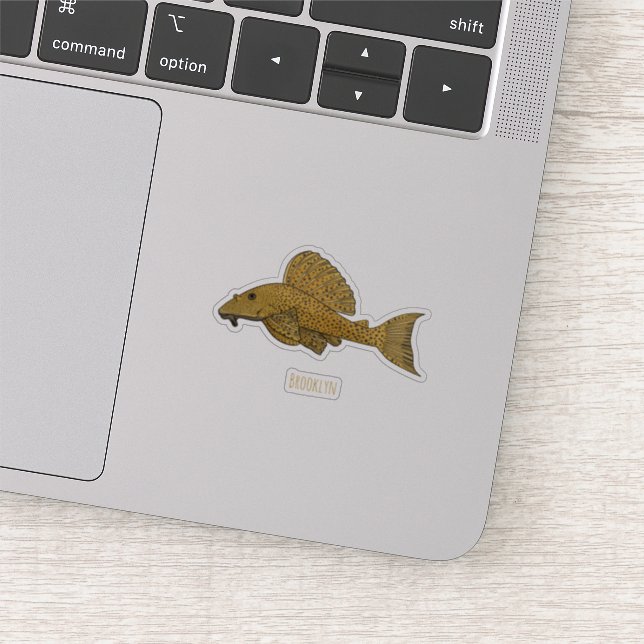 Pleco fish cartoon illustration  (Detail)