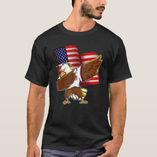 Pledge Allegiance Dabbing Us Eagle 4th Of July Usa T-Shirt