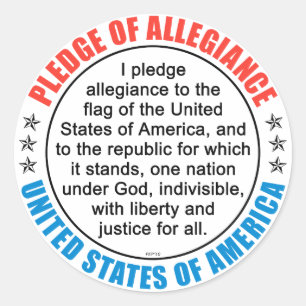 Pledge of Allegiance Classic Round Sticker