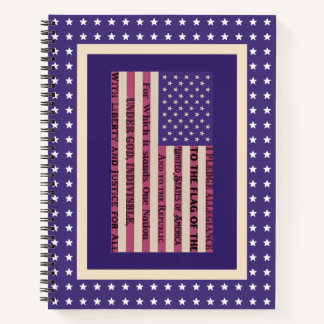 Pledge of Allegiance Flag Notebook
