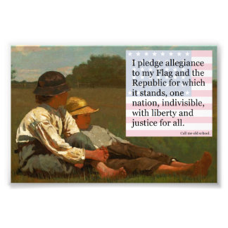 pledge of allegiance photo print
