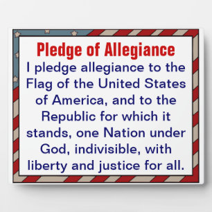 Pledge of Allegiance plaque