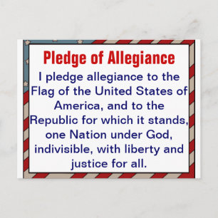 Pledge of Allegiance postcard